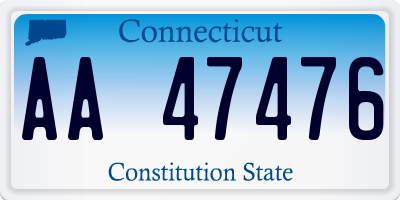 CT license plate AA47476