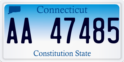 CT license plate AA47485