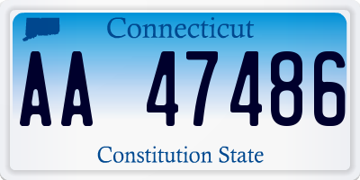 CT license plate AA47486
