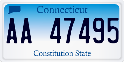 CT license plate AA47495