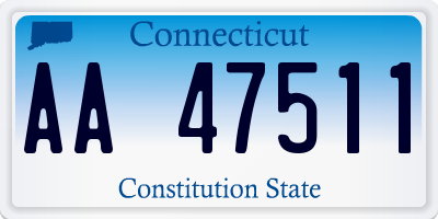 CT license plate AA47511