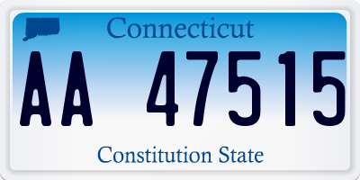 CT license plate AA47515
