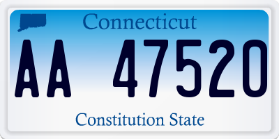CT license plate AA47520
