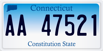 CT license plate AA47521