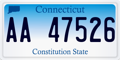 CT license plate AA47526