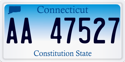 CT license plate AA47527