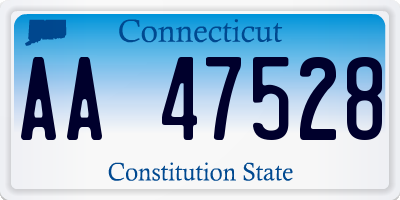CT license plate AA47528