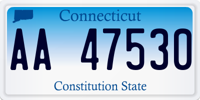 CT license plate AA47530