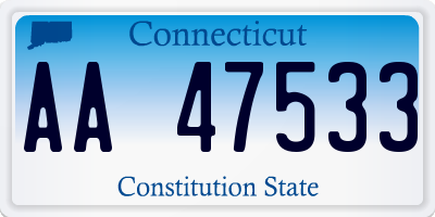 CT license plate AA47533