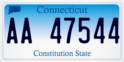 CT license plate AA47544