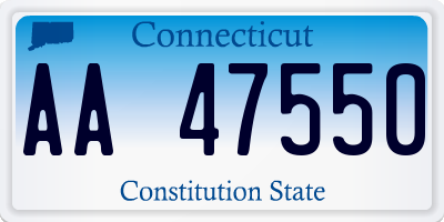 CT license plate AA47550