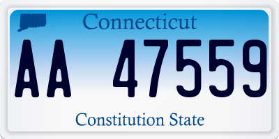 CT license plate AA47559