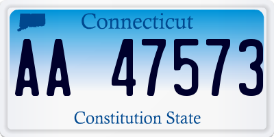 CT license plate AA47573