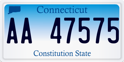 CT license plate AA47575