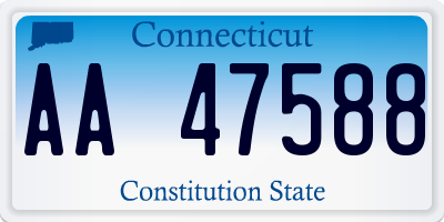 CT license plate AA47588