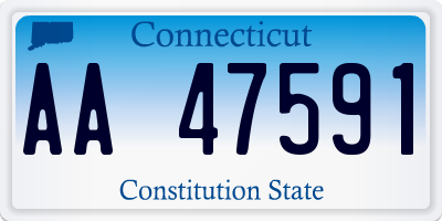 CT license plate AA47591
