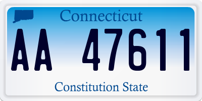 CT license plate AA47611