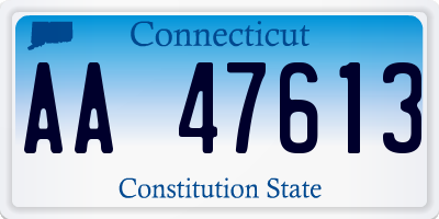 CT license plate AA47613