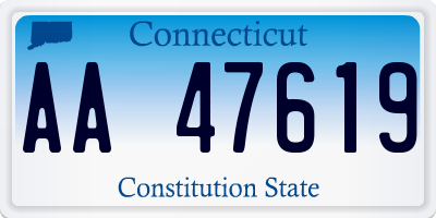 CT license plate AA47619