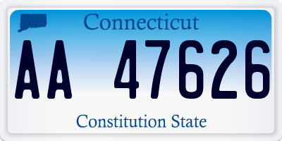 CT license plate AA47626