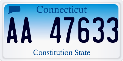 CT license plate AA47633