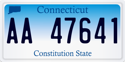 CT license plate AA47641