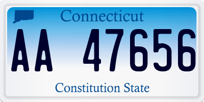 CT license plate AA47656