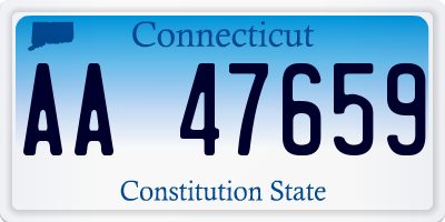 CT license plate AA47659