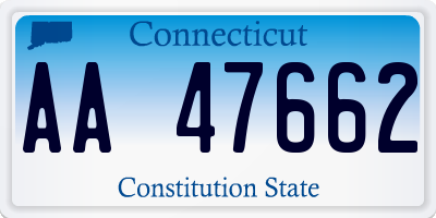 CT license plate AA47662
