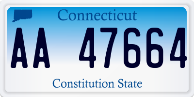 CT license plate AA47664