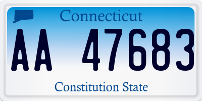 CT license plate AA47683