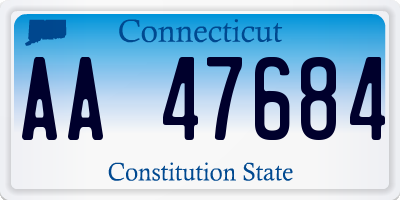 CT license plate AA47684