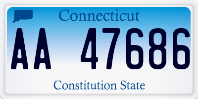 CT license plate AA47686