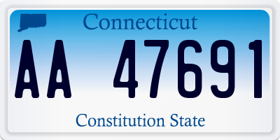 CT license plate AA47691