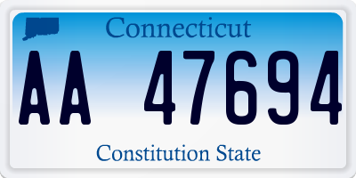 CT license plate AA47694