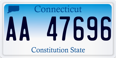 CT license plate AA47696