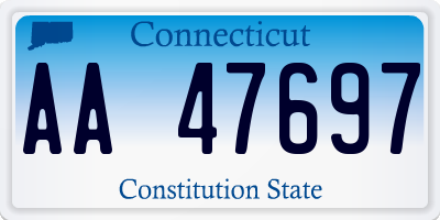 CT license plate AA47697