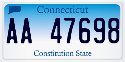 CT license plate AA47698