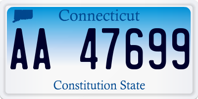 CT license plate AA47699