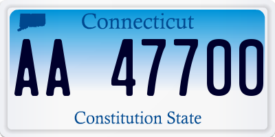 CT license plate AA47700