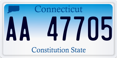 CT license plate AA47705