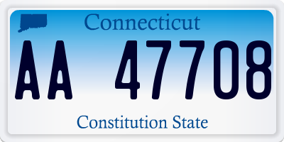 CT license plate AA47708