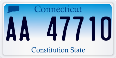 CT license plate AA47710