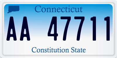 CT license plate AA47711