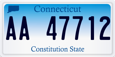 CT license plate AA47712