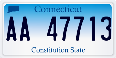 CT license plate AA47713