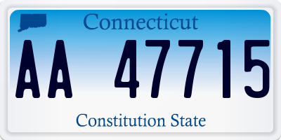 CT license plate AA47715