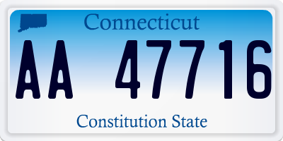 CT license plate AA47716