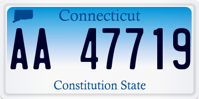 CT license plate AA47719