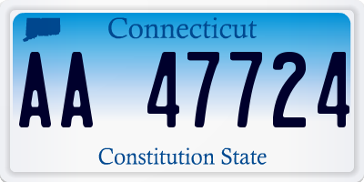 CT license plate AA47724